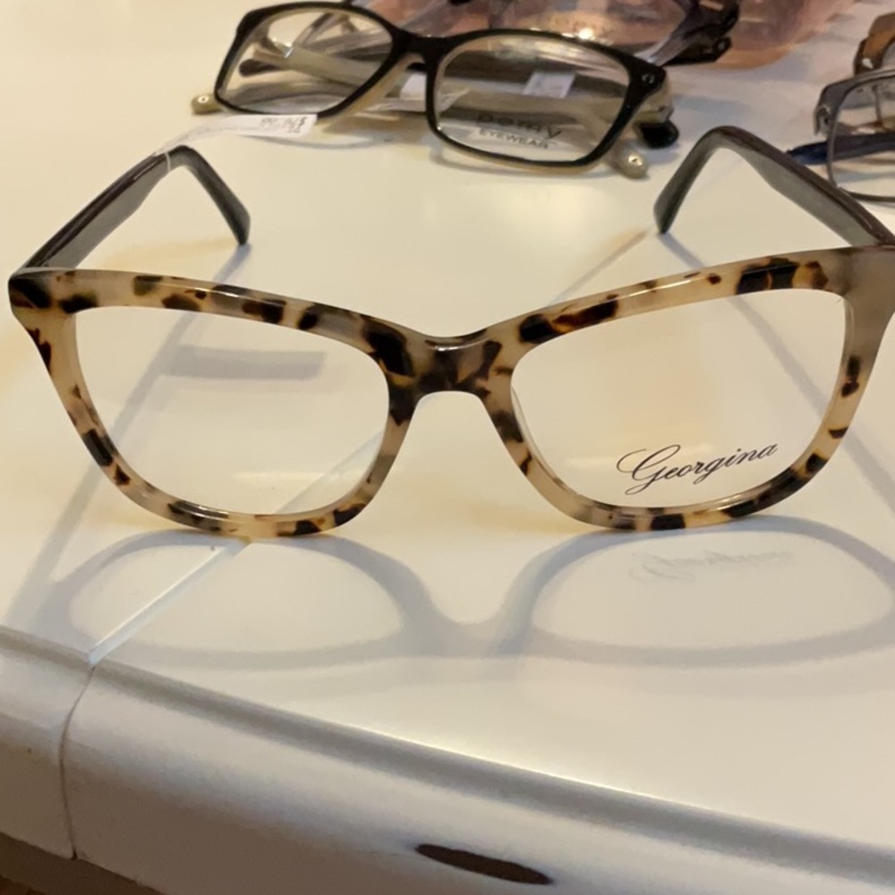 GEORGINA TORTOISE BLACK FRAMES EYEWEAR EYEGLASSES FEMININE CATEYE